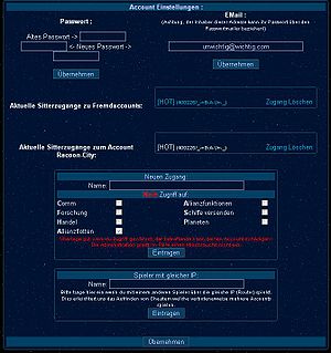 Accounteinstellungen
